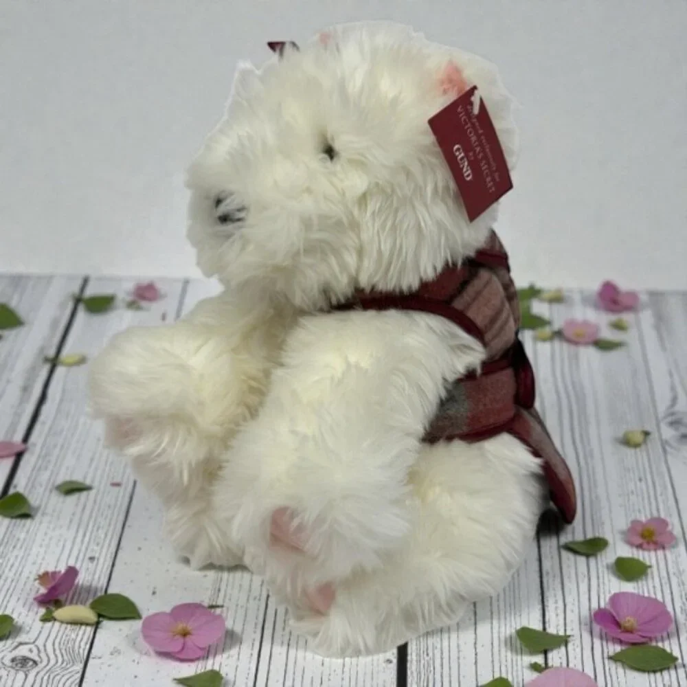 NWT Vintage 2001 Victoria's Secret Gund Lola Plush Stuffed Dog w/ Plaid Jacket